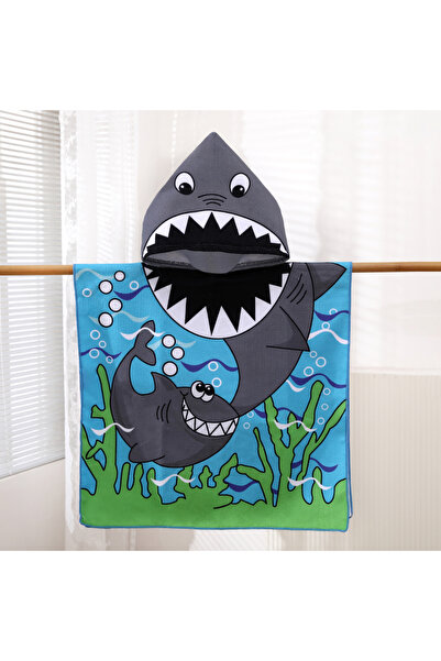 Choice4 The Great Shark 1 Pack of Cartoon Hooded Poncho Bath Towels for Child...