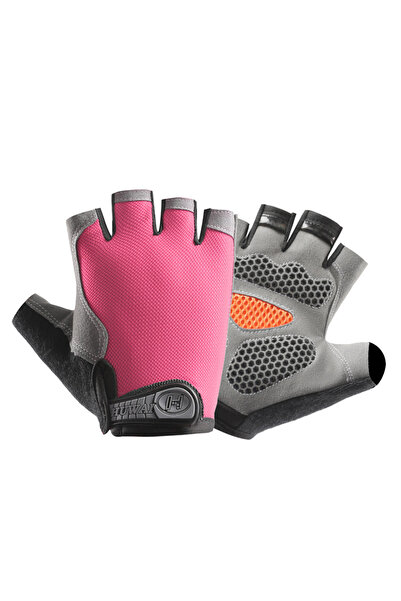 Choice M Upgrade Pink Breathable Anti-Slip Half Finger Gloves for Fitness Cyc...