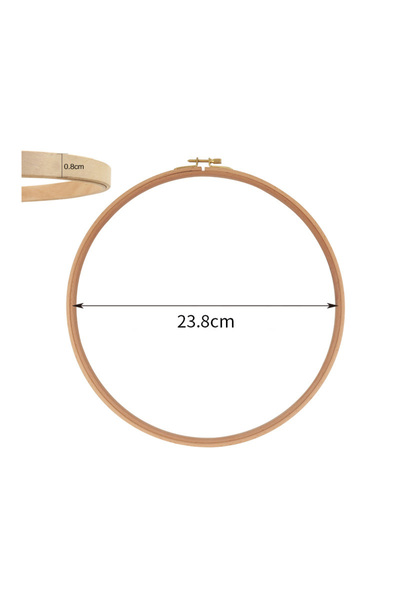 Choice7 1pcs 9inches 4-12inches Beech Round Wooden Embroidery Hoops Frame Set...