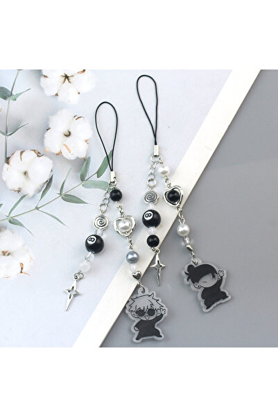 Choice5 k521-set 2pcs/set Anime Jujutsu Keychain Cosplay Geto Suguru Satoru G...