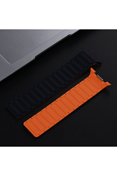 Choice15 Galaxy Watch 8 44mm Black Orange No Gaps Magnetic Band For Watch 8 C...