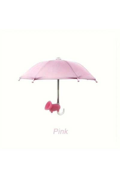 Choice Pink Mini Umbrella for Smart Phone with Suction Cup Holder, Outdoor An...
