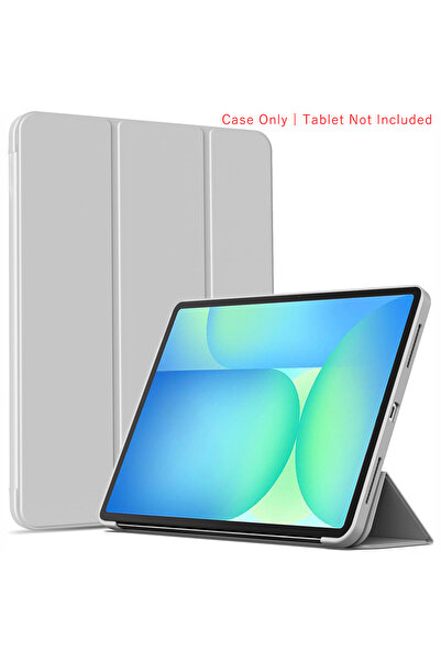 Choice10 Galaxy Tab S10 FE YT Grey Tri-fold Flip Case For Tab S10 / S10 FE 10...