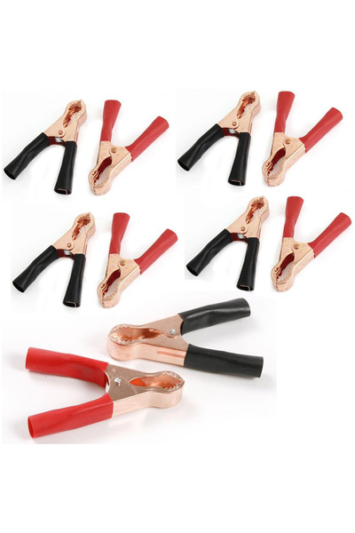 Choice 10pcs 10pcs Insulated Alligator Clips Durable Black Red Metal Spring L...