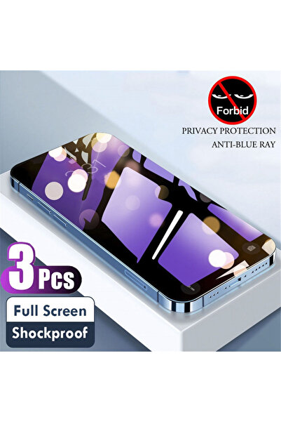 Choice1 3 Pcs Glass for iPhone 16 Pro 3-1 Pcs Anti Blue Light Privacy Tempere...