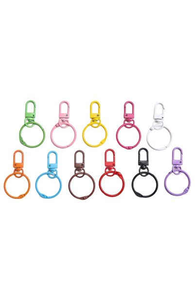 Choice 10pcs style 2 10/20/50pcs Random Color Keyring Lobster Clasp Hooks Wit...