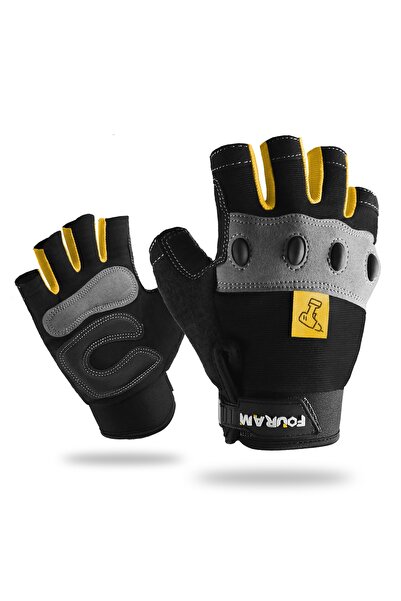 Choice XXL YELLOW 1Pair Work gloves Men Fingerless Mechanic Gloves Shock-Grip...