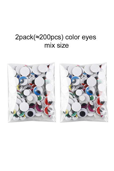 Choice4 2pack color 100pcs/pack Self-adhesive Wiggle Eyes for DIY Scrapbookin...