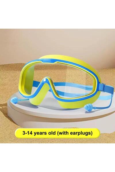 Choice Green Kids Swimming Goggles Big Frame HD View Anti-fog Waterproof Chil...