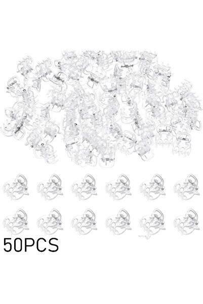 Choice 50PCS 30/50/100Pcs Transparent 6 Claws Orchid Clips Plastic Butterfly ...
