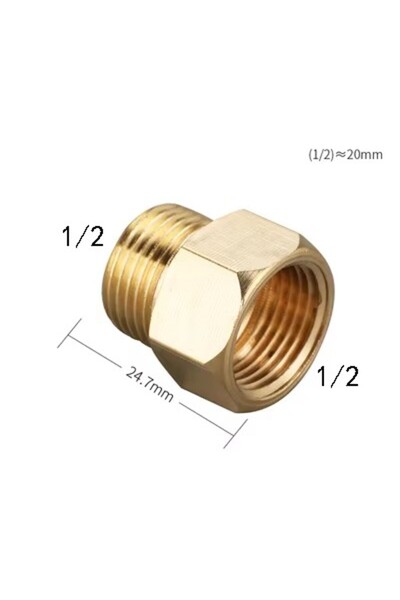 Choice13 M4 To F4 1/8" 1/4" 3/8" 1/2" Male to Female Thread Brass Pipe Connec...