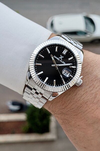 Daniel Klein Kadranı Siyah Kordonu Silver Renk 24 Ay Garantili 42 Mm Erkek Ko...