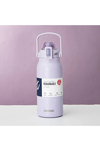 Choice 1700ml Purple Tumbler Thermo Bottle Large Capacity With Straw Stainles...