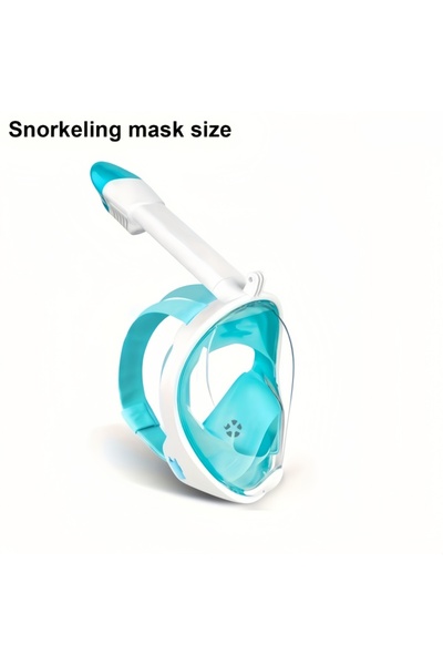 Choice7 S/M Green Full Face Snorkel Mask for Adults and Teens Anti Fog Anti L...