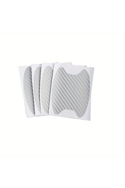 Choice1 Grey 4 Pieces of Car Door Handle Protective Film, Carbon Fiber Sticke...