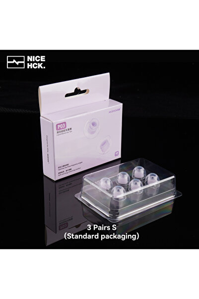 Choice P03 (3 Pairs S) NICEHCK P03 Three Sizes Transparent Liquid Silicone Ea...