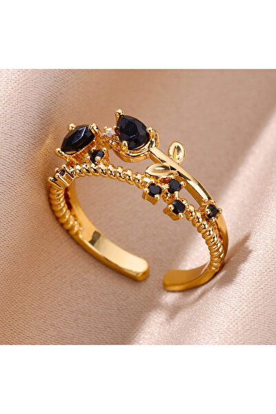 Choice18 resizable JZ5709G Enamel Heart Stainless Steel Rings for Women Color...