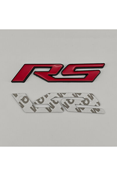 Choice8 RS Black Red 3D Metal SS RS Logo Sticker Front Grill Emblem Badge For...