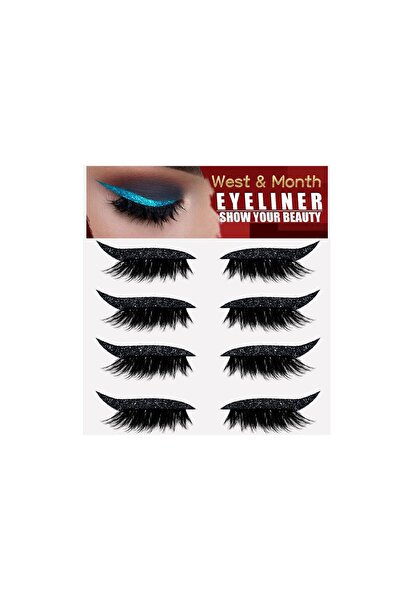 Choice5 black 2in1 Eyeshadow Eyeliner Stickers False Eyelashes Waterproof Eye...