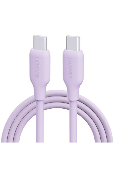 Choice 2m 1PC Purple 60W 3A Super Fast Charge PD Type C Liquid Silicone Cable...
