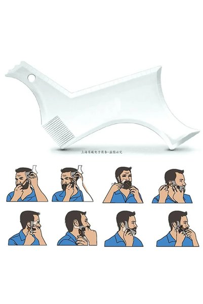 Choice White Beard Styling Comb Beard ruler beard styling tool beard styling ...