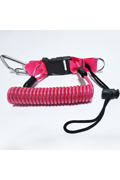 Choice5 Pink 100m Diving Camera Anti Loss Rope Stainless Steel Spring Rope Go...
