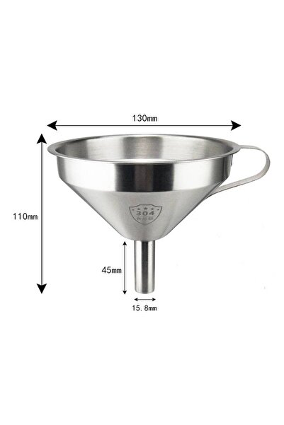 Choice1 Diameter 13cm Stainless Steel Kitchen Funnels Set Oil Liquid Metal Fu...