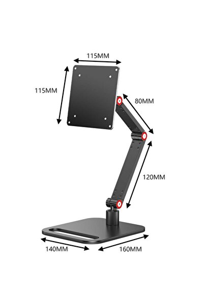 Choice حامل شاشة معدني أسود 100x100 أو 75x75، حامل VESA محمول قابل للتعديل، م...
