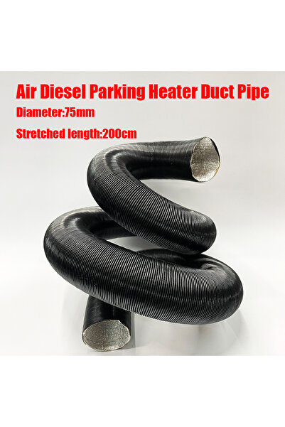 Choice LBG-75mm-200cm 75mm Diameter 115-200cm Length Air Heater Duct Pipe Tub...