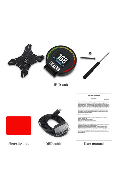 Choice1 شاشة عرض رأسية P15 OBDⅡ، عداد رقمي ذكي P15، عداد سرعة OBD2، تعزيز الج...