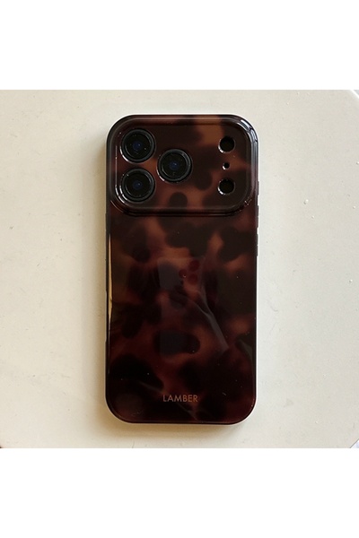 Choice8 iPhone 13 TPU Dark Brown Retro Stylish Amber Color Lamber Pattern Glo...