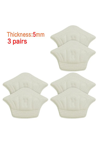 Choice1 beige 5mm 3pair 1/6pair Sports Shoes Insole Patch Heel Pad Adjustable...