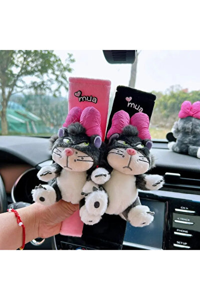 Choice 2pcs rose belt Cat Car Seat Belt Shoulder Cover Cute Universal Car Car...