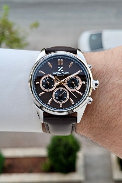 Daniel Klein Metallic Case Brown Color 43 mm 2 Year Warranty Men's Wristwatch
