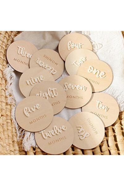 Choice Other 10X10cm Beige Ylsteed 12Pcs 1-12 Month Newborn Monthly Milestone...