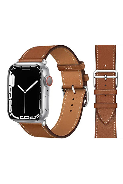Choice 42 44 45 46 49 mm Brown 8 Leather Watch band for Watch Straps 46mm 44m...