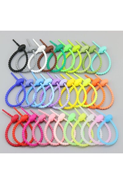 Choice1 20 pcs random mix color 10/20pcs 15cm Silicone Reusable Bag Ties Twis...