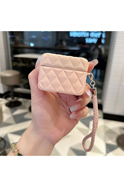 Choice for airpods 4 Pink Fashionable High-End Leather PU Earphone Cover For ...