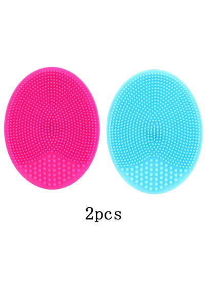 Choice7 Rose-Blue 1/2/4pcs Soft Silicone Face Brush Cleanser and Massager Man...