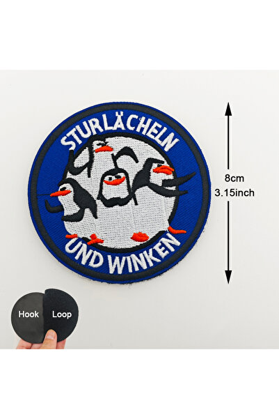 choice2 Style-A 1pcs Novelty Cartoon Penguin Embroidered Patch Hook & Loop, T...