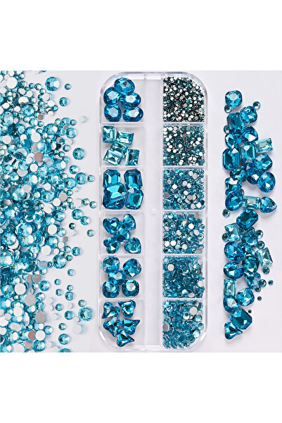 Choice PH253-5 1Box 3D Clear Nail Art Rhinestones 12Shapes Mixed Oval,Butterf...