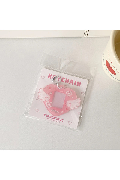 Choice APink Portable Glitter Star Acrylic Photocard Holder Keychain 1-Inch I...