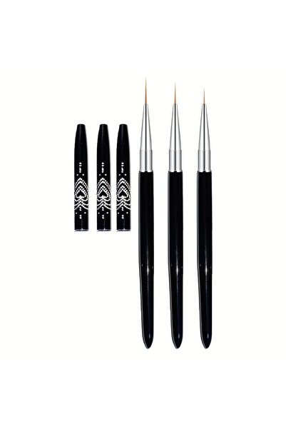 Choice 3pcs Set 3Pcs Nail Art Liner Brush Set 7mm/9mm/11mm UV Gel Painting Fi...