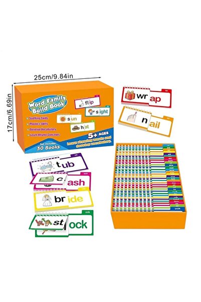 Choice as shown Reading Cards 30 Read and Rhyme FlipBooks Word Family Build B...