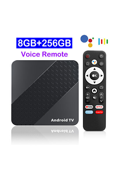 Choice36 EU Plug 8G 256G Voice Remote TV Box X10 Smart Android 16 TV Box RK35...