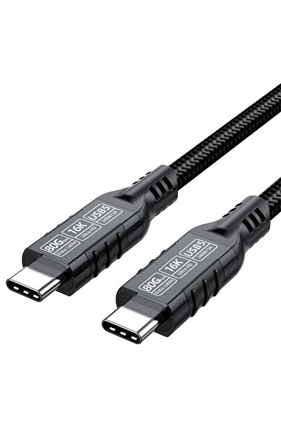 Choice6 1m black 80Gbps Thunderbolt 5/4 USB 5 Cable 240W 16K@60Hz Type C Fast...