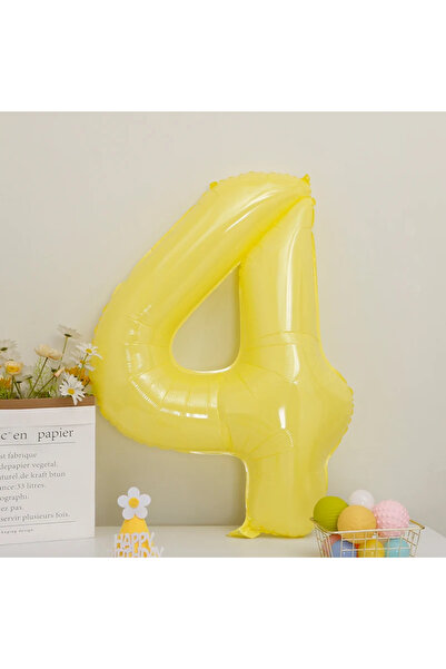Choice 40inch number 4 1pc 40 inch Lemon Yellow Digital Balloon Aaluminum Fil...