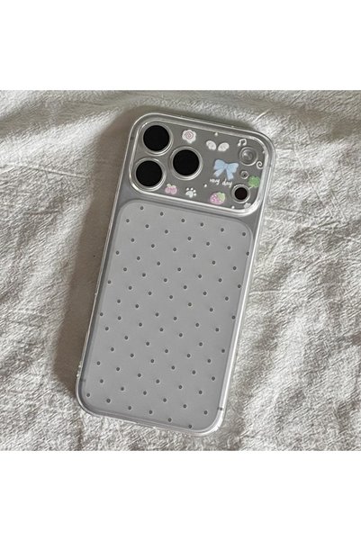 Choice23 iPhone17 only Case A Ins Polka Dot Strawberry Large Windows Korean M...