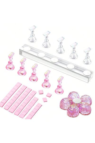 Choice1 13 Nail Stand Set for Press On Nail Display Practice Art Magnetic Fak...