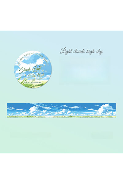 choice2 B Journamm 50mm*2m Washi Material Masking Tape Sticker Sky Cloud Them...